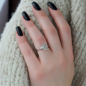 The Liv Set With A 1.5 Carat Radiant Lab Diamond