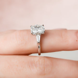 The Liv Set With A 1.5 Carat Radiant Lab Diamond