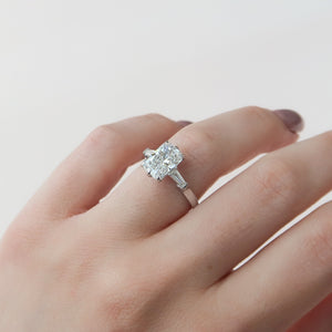 The Liv Set With A 1.5 Carat Radiant Lab Diamond