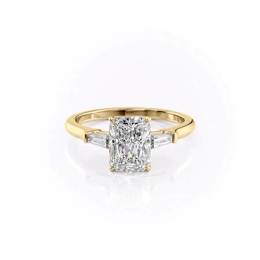 The Liv Set With A 2.5 Carat Radiant Lab Diamond