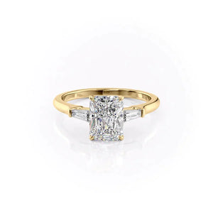 The Liv Set With A 3 Carat Radiant Moissanite