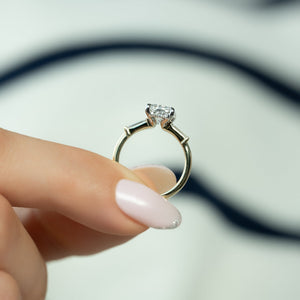 The Liv Set With A 1.5 Carat Radiant Lab Diamond