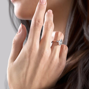 The Liv Set With A 3 Carat Marquise Lab Diamond