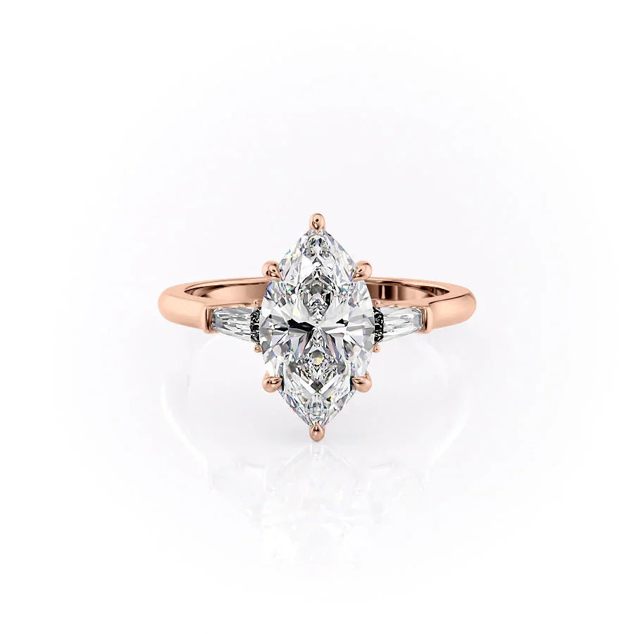 The Liv Set With A 5 Carat Marquise Moissanite