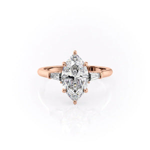 The Liv Set With A 5 Carat Marquise Moissanite