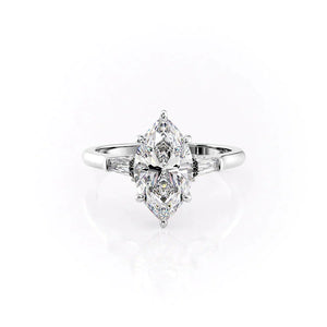 The Liv Set With A 3 Carat Marquise Lab Diamond