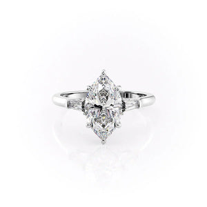 The Liv Set With A 5 Carat Marquise Moissanite