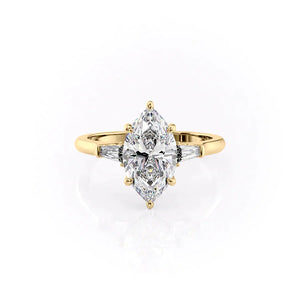 The Liv Set With A 1 Carat Marquise Lab Diamond
