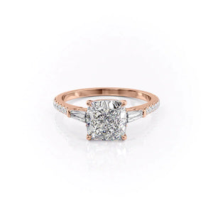 The Pave Liv Set With A 2.5 Carat Cushion Lab Diamond
