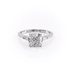 The Pave Liv Set With A 3 Carat Cushion Lab Diamond