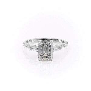The Pave Liv Set With A 3 Carat Emerald Lab Diamond