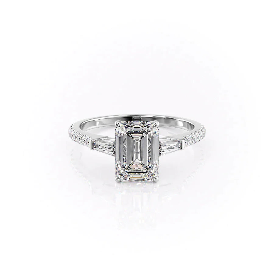 The Pave Liv Set With A 2 Carat Emerald Lab Diamond