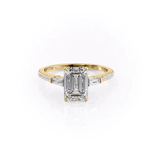 The Pave Liv Set With A 2 Carat Emerald Moissanite