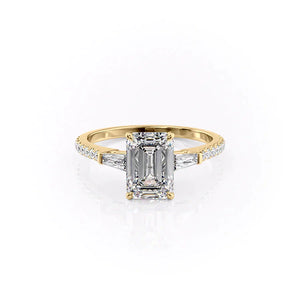 The Pave Liv Set With A 2 Carat Emerald Lab Diamond