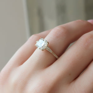 The Pave Liv Set With A Cushion Lab Diamond