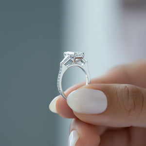 The Pave Liv Set With A 2 Carat Emerald Lab Diamond