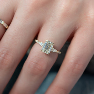 The Pave Liv Set With A 3 Carat Emerald Lab Diamond