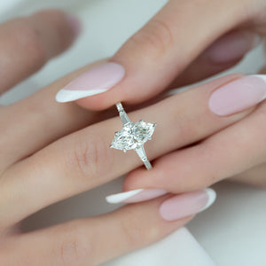 The Pave Liv Set With A Marquise Lab Diamond
