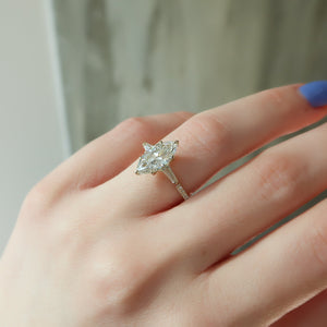 The Pave Liv Set With A 1.5 Carat Marquise Lab Diamond