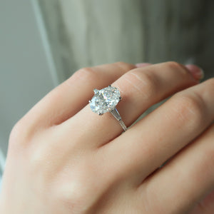 The Pave Liv Set With A 1 Carat Oval Moissanite