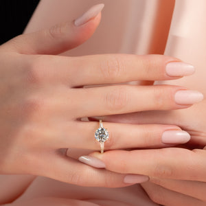 The Pave Liv Set With A 2 Carat Round Lab Diamond