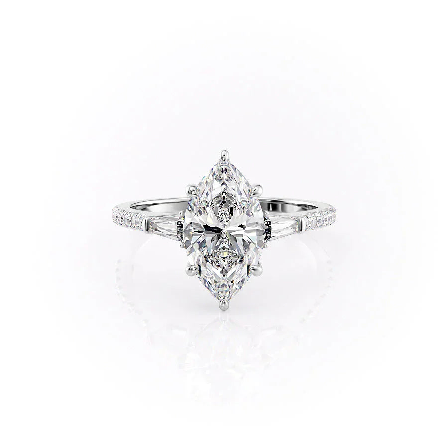 The Pave Liv Set With A 4 Carat Marquise Moissanite