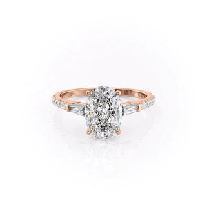 The Pave Liv Set With A 2 Carat Oval Moissanite