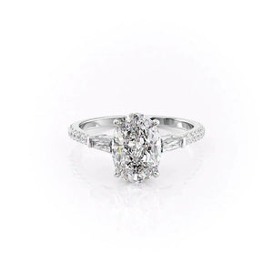 The Pave Liv Set With A 2 Carat Oval Lab Diamond