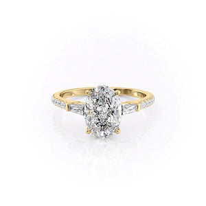 The Pave Liv Set With A 2 Carat Oval Moissanite