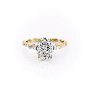 The Pave Liv Set With A 1 Carat Oval Lab Diamond