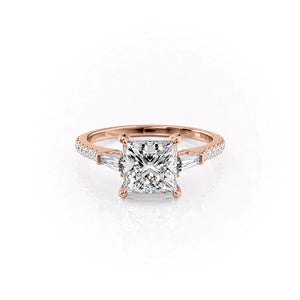 The Pave Liv Set With A 2 Carat Princess Lab Diamond