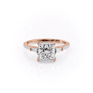 The Pave Liv Set With A 1 Carat Princess Lab Diamond