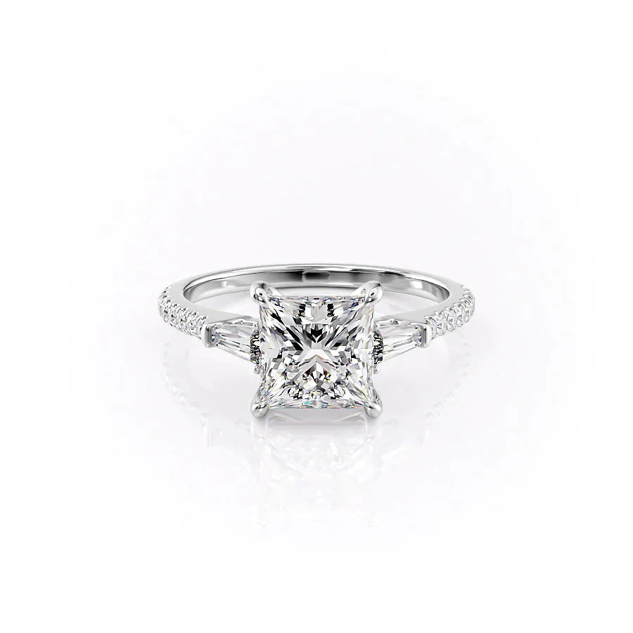 The Pave Liv Set With A 3 Carat Princess Lab Diamond