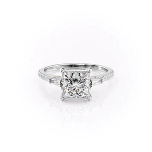 The Pave Liv Set With A 1.5 Carat Princess Lab Diamond