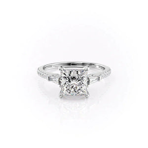 The Pave Liv Set With A 4 Carat Princess Moissanite