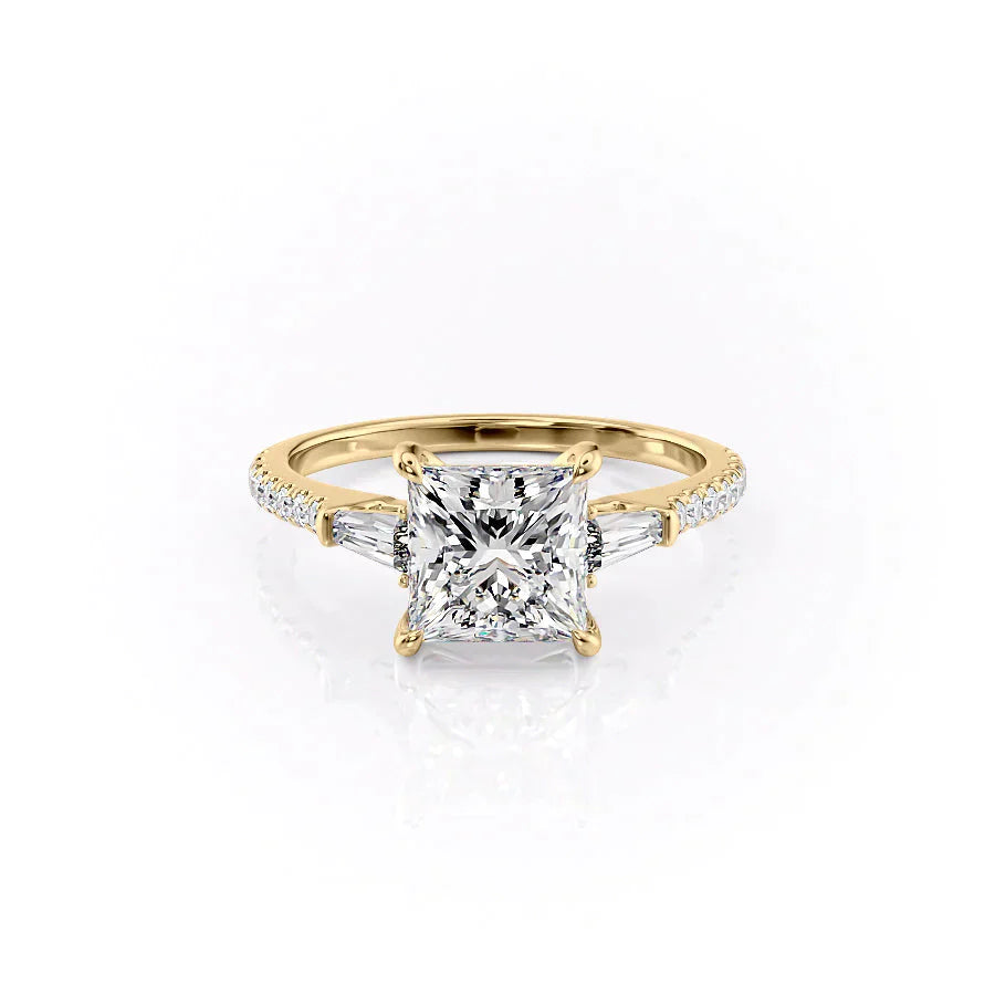 The Pave Liv Set With A 5 Carat Princess Moissanite
