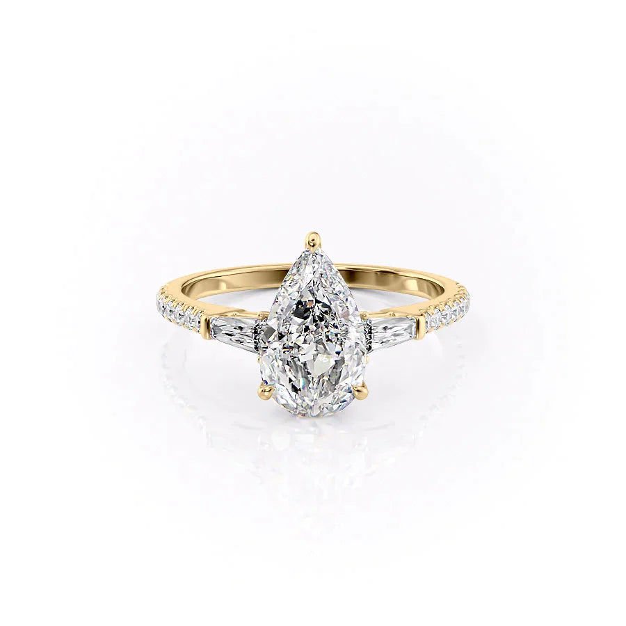 The Pave Liv Set With A 2 Carat Pear Lab Diamond