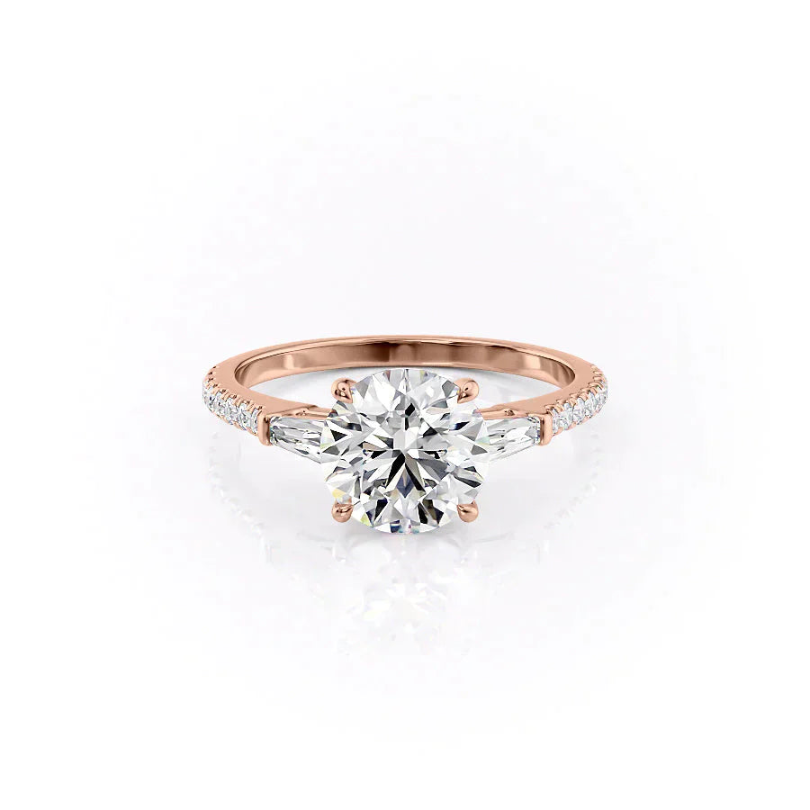 The Pave Liv Set With A 5 Carat Round Moissanite
