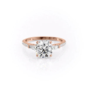 The Pave Liv Set With A 2.5 Carat Round Lab Diamond