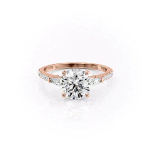 The Pave Liv Set With A 3 Carat Round Moissanite
