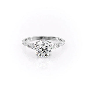 The Pave Liv Set With A 2 Carat Round Moissanite