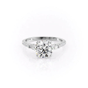 The Pave Liv Set With A 2.5 Carat Round Lab Diamond