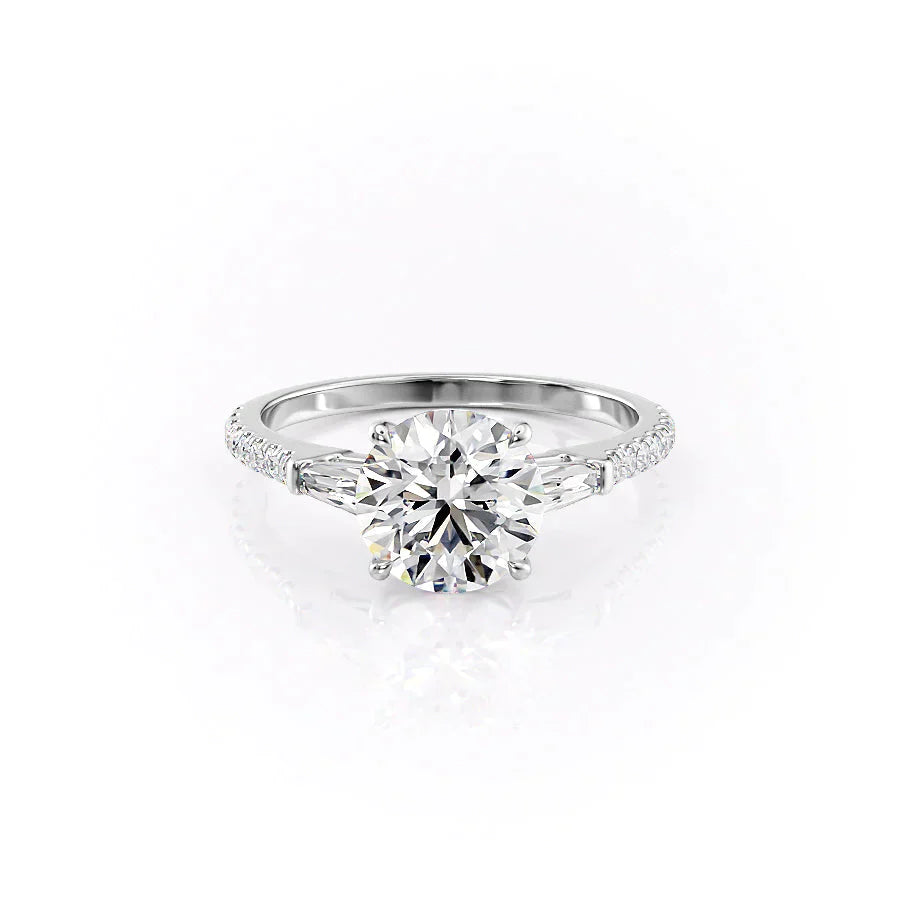 The Pave Liv Set With A 3 Carat Round Moissanite