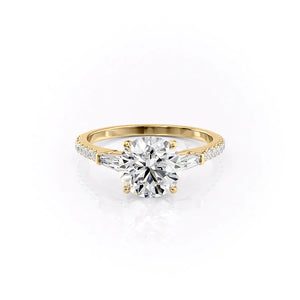 The Pave Liv Set With A 3 Carat Round Lab Diamond