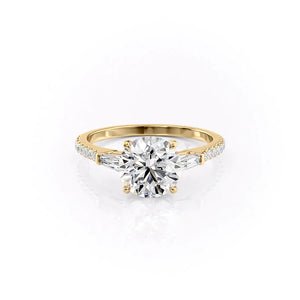 The Pave Liv Set With A 2 Carat Round Lab Diamond