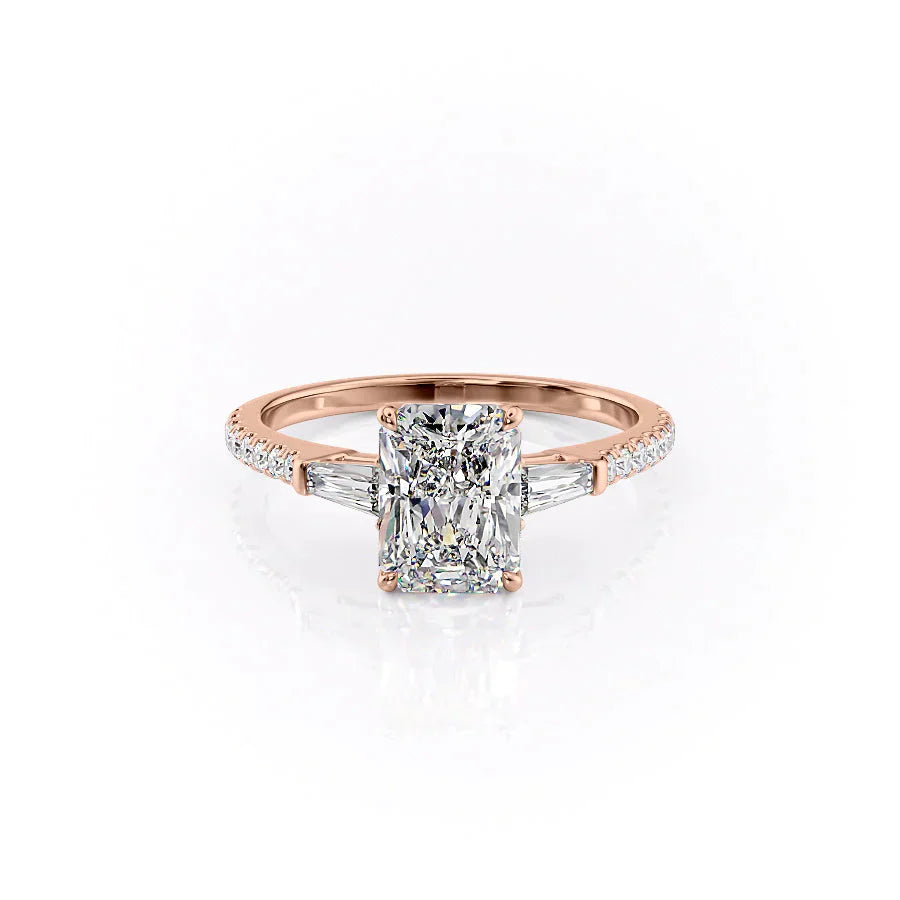 The Pave Liv Set With A 2 Carat Radiant Moissanite