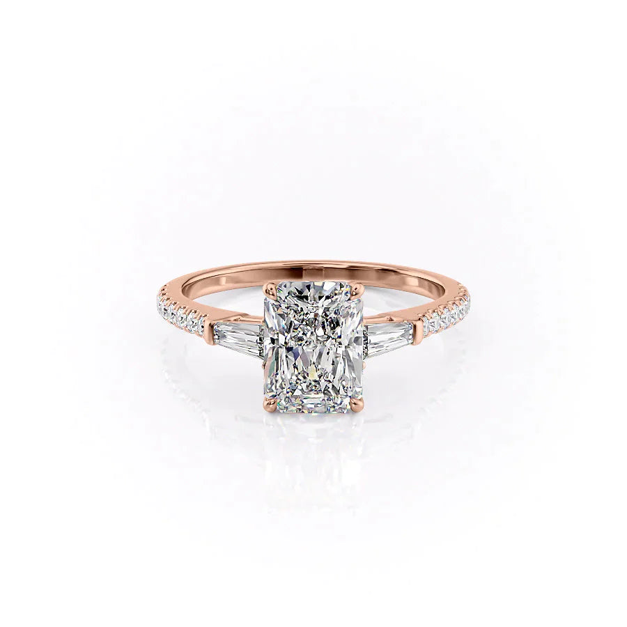 The Pave Liv Set With A 3 Carat Radiant Lab Diamond