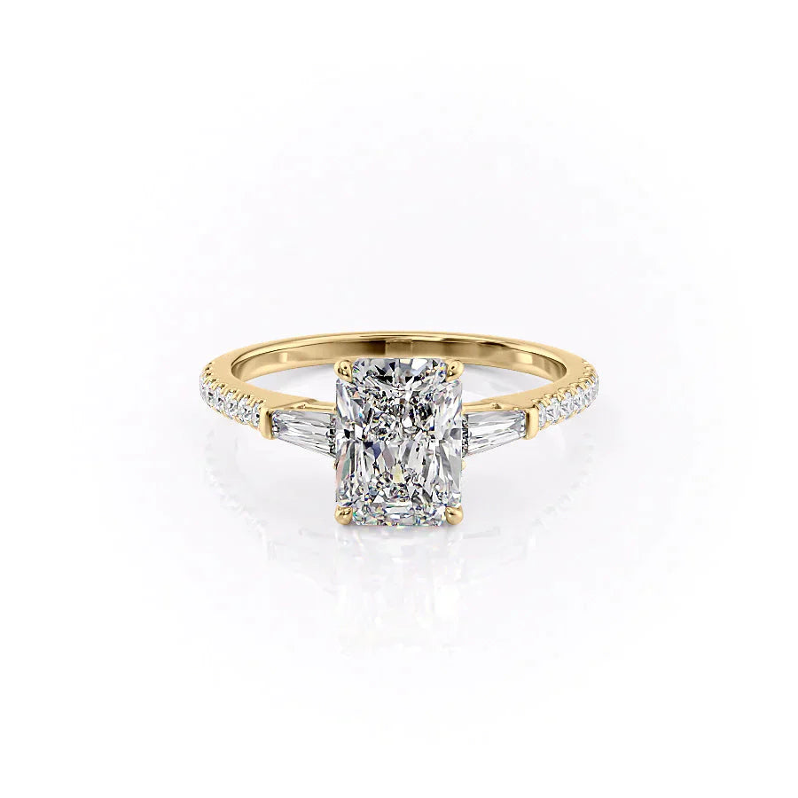 The Pave Liv Set With A 4 Carat Radiant Moissanite