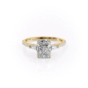 The Pave Liv Set With A 3 Carat Radiant Lab Diamond