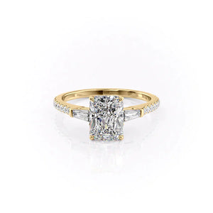 The Pave Liv Set With A 5 Carat Radiant Moissanite